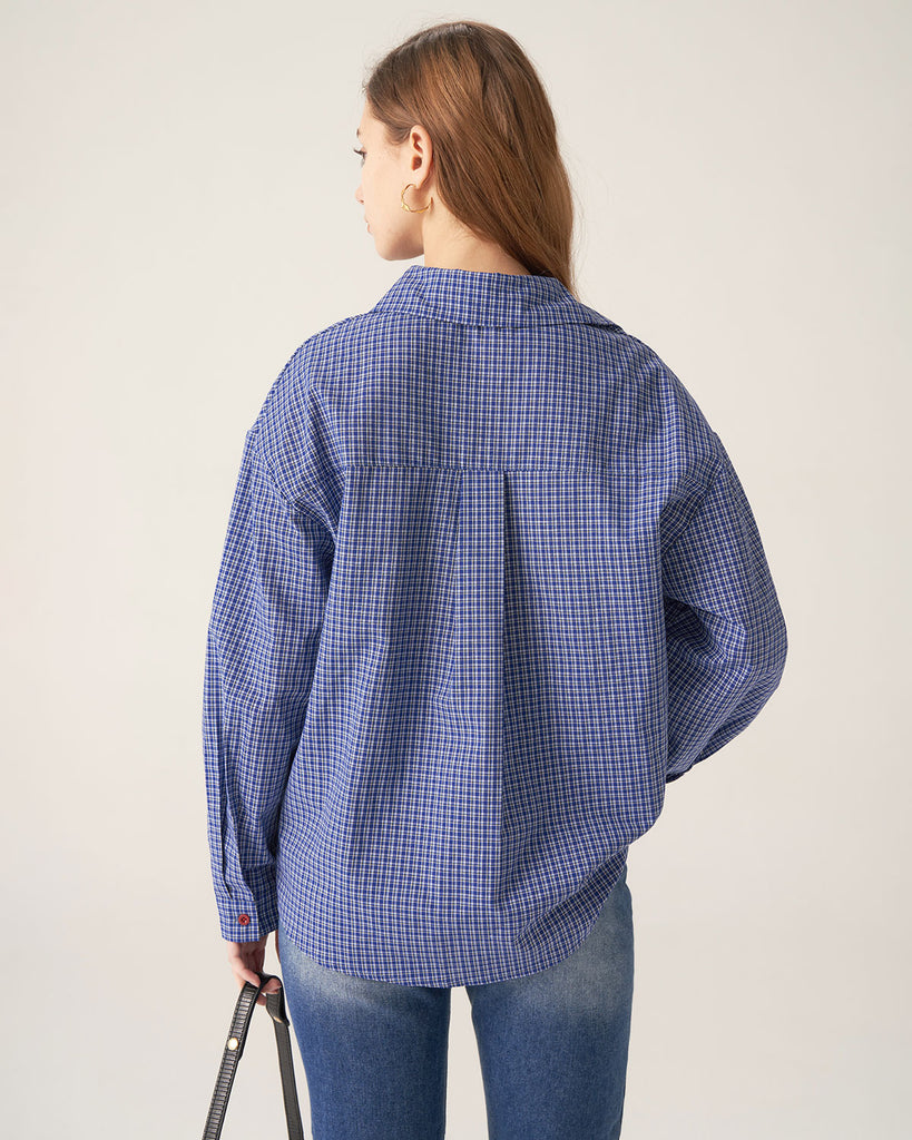 Blue Plaid Pocket Shirt