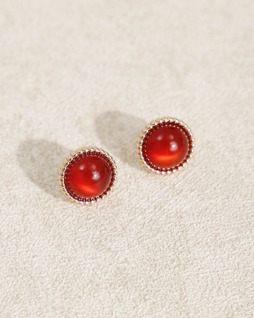 Red Gold-Plated Earrings