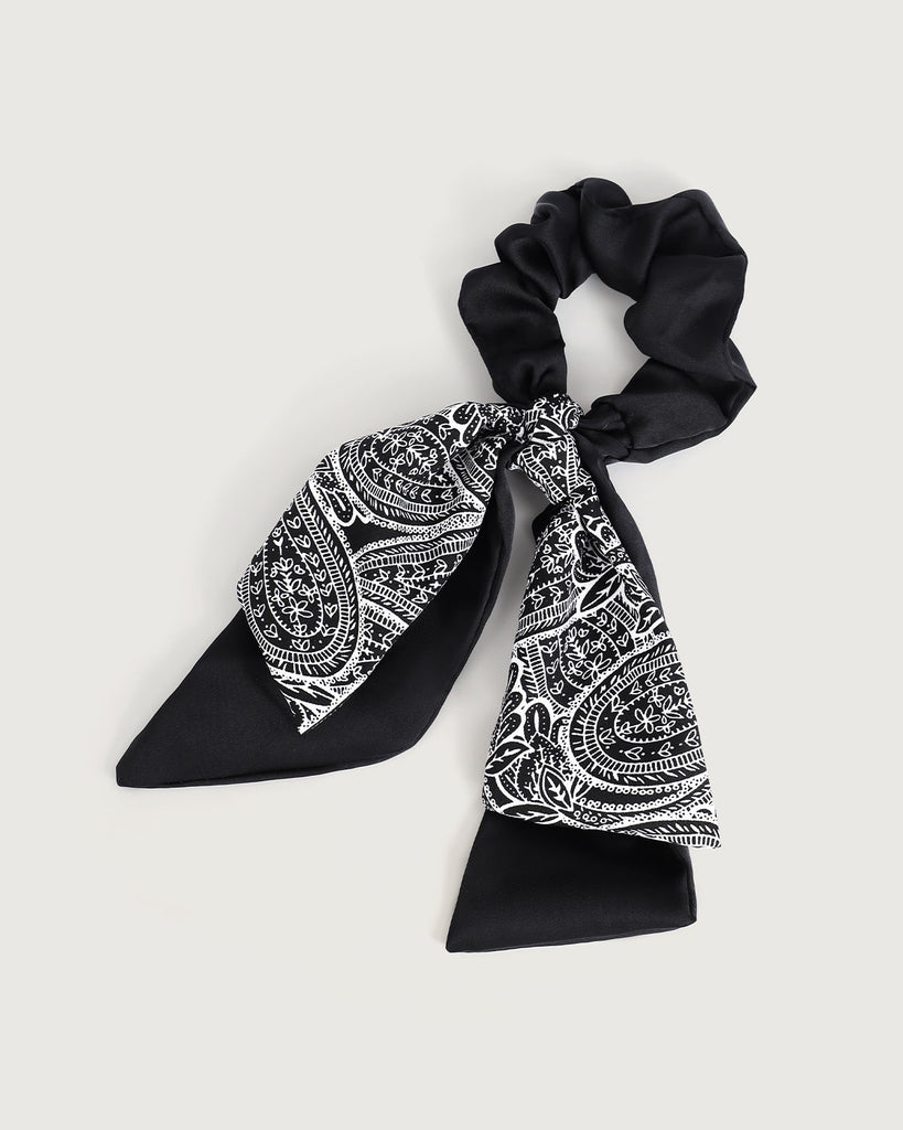 Black Bow Scarf Headband