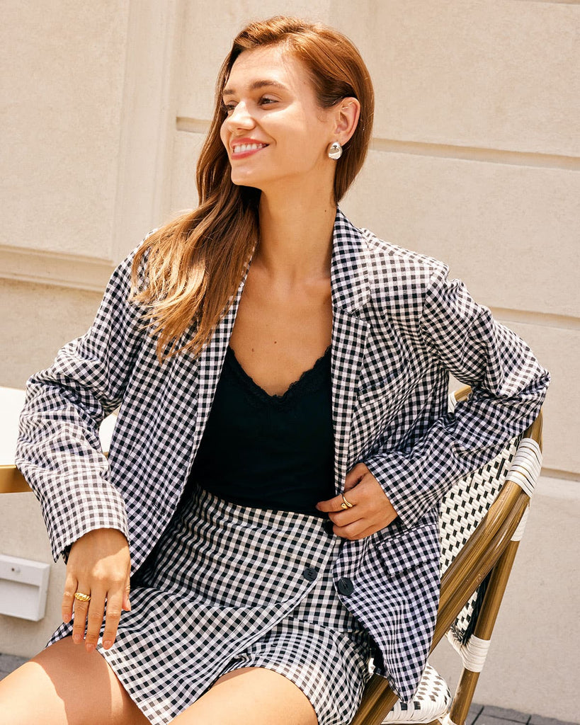 The Plaid Single-Breasted Blazer Outerwear - RIHOAS