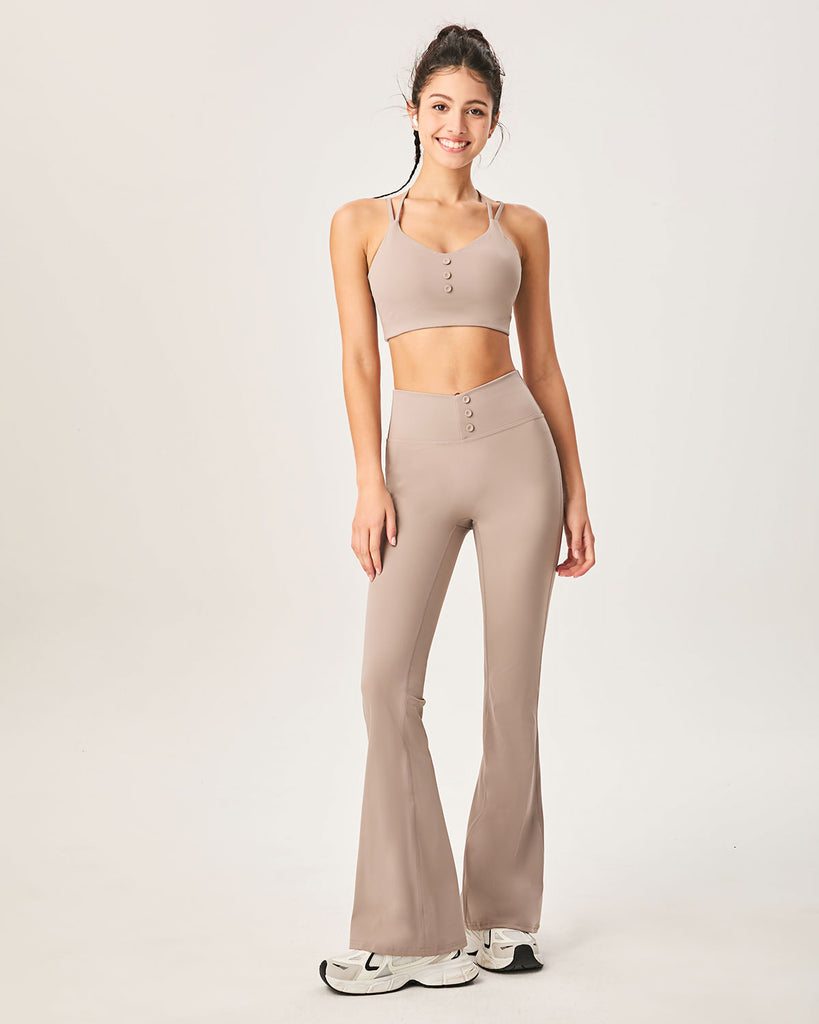 Khaki High Waisted Sleek Leggings