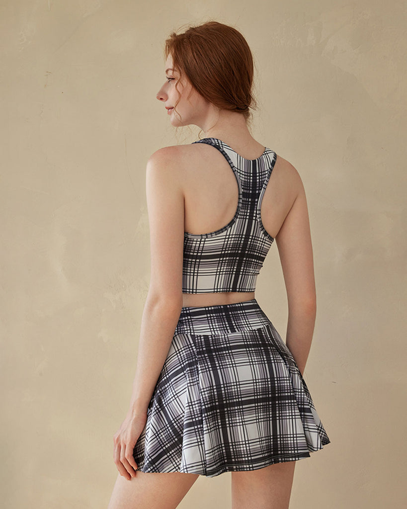 Black Plaid Tank Top