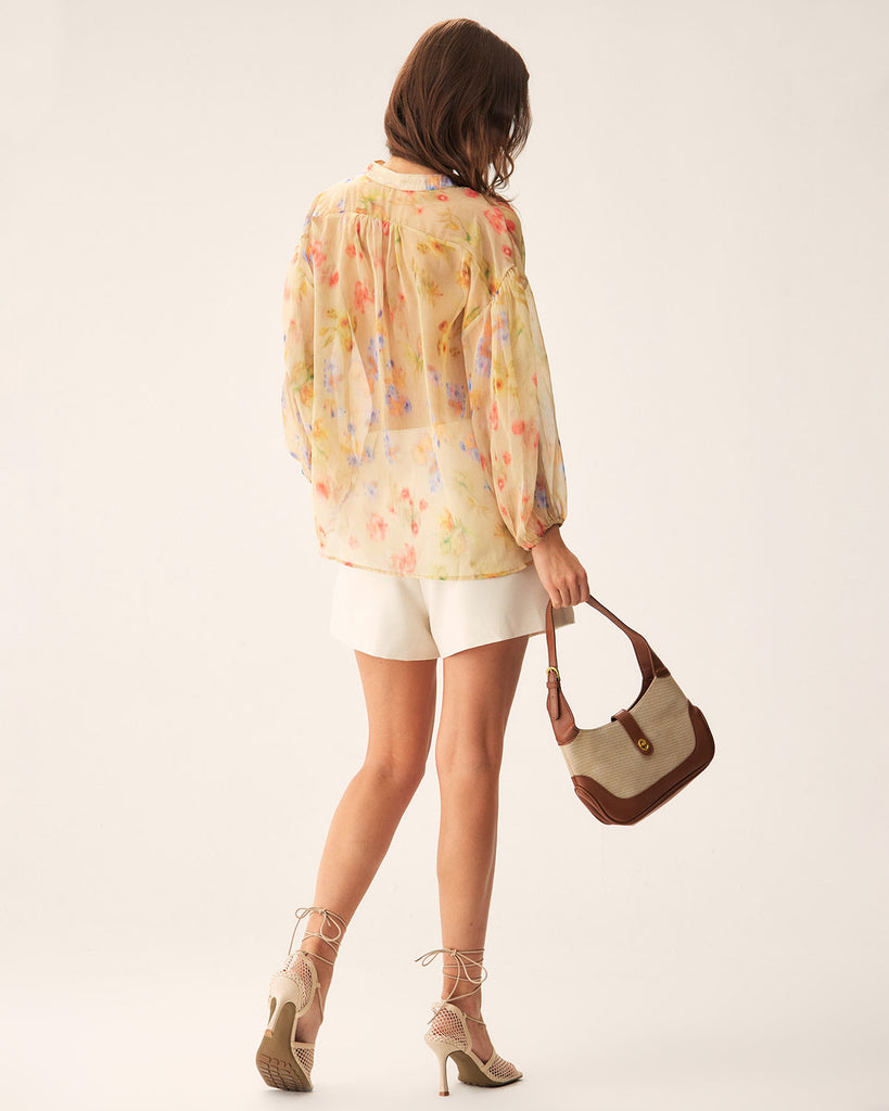 Floral Drop Shoulder Blouse