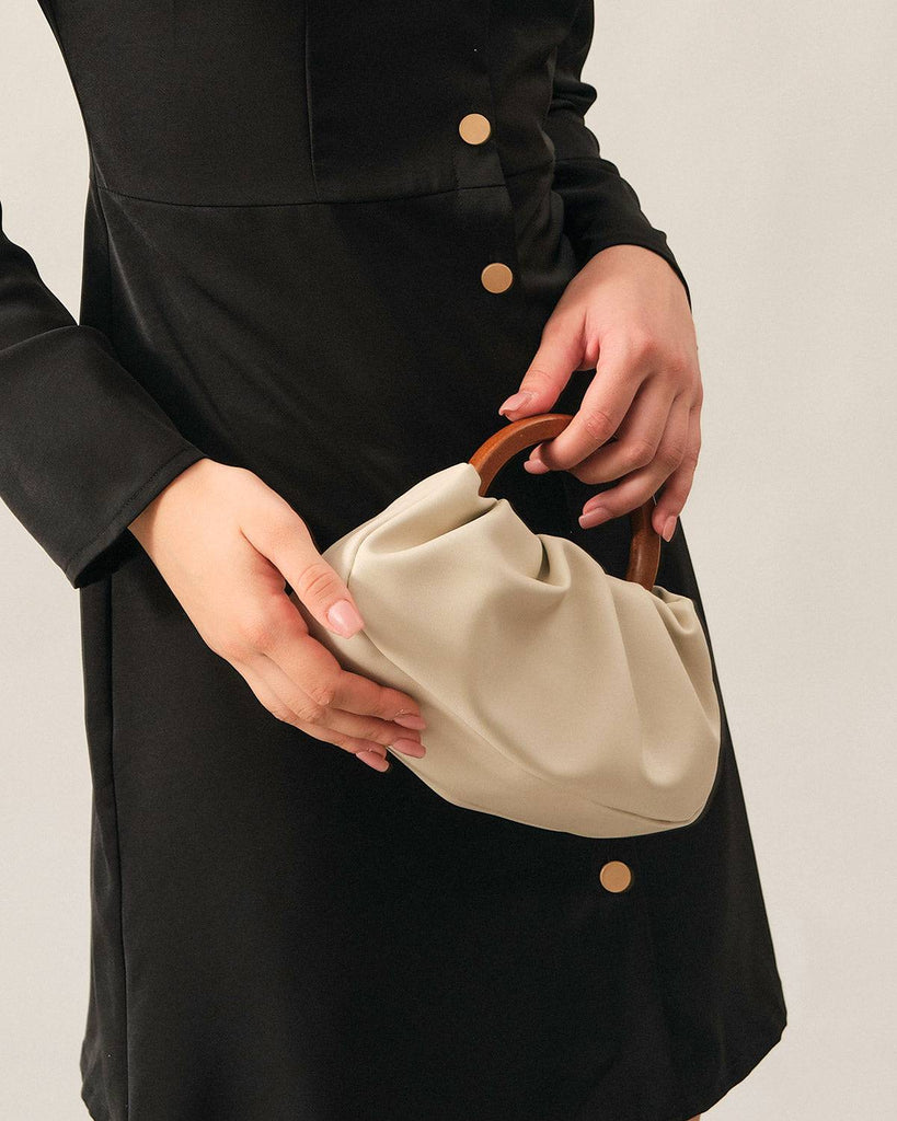 The Solid Ruched Handbag - RIHOAS