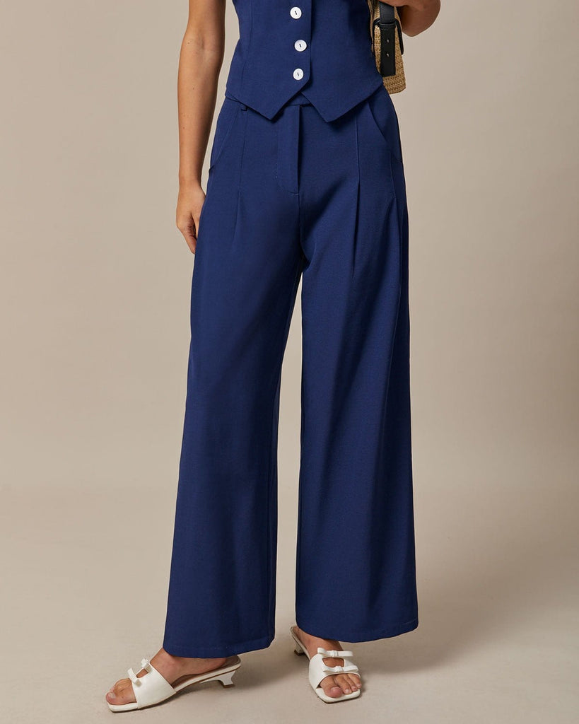 The High Waisted Straight Pants Bottoms - RIHOAS